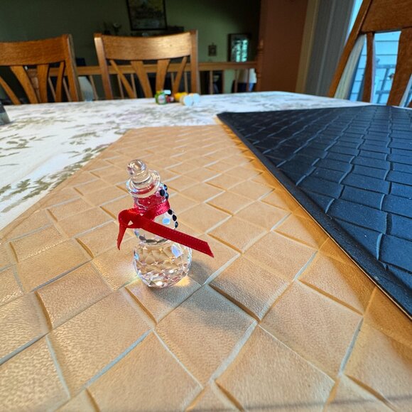 Iris Arc Lead Crystal Snowman Retired Austrian Collectible - Picture 3 of 5